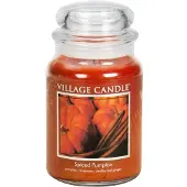 Village Candle Spiced Pumpkin Duftkerze im gro en Apothekerglas, 21,25 oz.