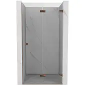Mexen Lunar-F Klappduschtür rechts 70 cm, transparent, Roségold - 836-070-000-60-00-P