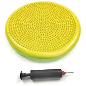 Semoic Gelbe PVC-Yoga-Balancematte, Aufblasbares Massagekissen, Sport-Fitness-Balancetrainer