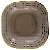 MaxPower Stilvolle goldene Obstschale aus strapazierfähigem PS, transparent gold