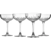 Pasabahce Coup Cocktailglser Set von 4 - exklusive Martini Margarita -Brille - zeitlose Champagner -Coup -Brille - Kristalldesign - 8,6 oz lan