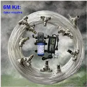 MaxPower (6M transparentes Kit)A11 Elektrisches Sprühgerät 12V Wasserpumpe 6M -18M Desinfektions-Bewässerungssets