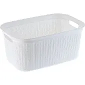 Kadax Wäschekorb Box Container Weiß 27L