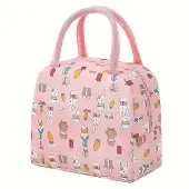 MaxPower Isolierte Lunchtasche mit dicker Aluminiumfolie, Pink Bunny