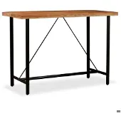Helloshop26 Hochstuhl Stehbar Bistro Massivholz Sheesham 150 cm 0902090