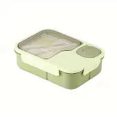 MaxPower Tragbare Lunchbox mit Fächern und Deckel Grün