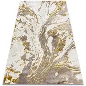 Rugsx BLISS Z162AZ173 Teppich gold / creme – Abstraktion, modern, strukturell 120x170 cm