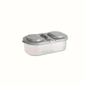MaxPower Luftdichter Vorratsbehälter für Lebensmittel mit Klappe – BPA-frei, gefriergeeignet, zweiteiliger Snack