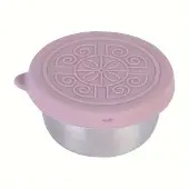 MaxPower Auslaufsichere Edelstahlbehälter mit farbigen Deckeln Pink (1 Stk.)