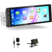 Semoic Einzel-DIN-Touchscreen-Autoradio, kabellos, CarPlay