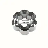 MaxPower 3er-Set Edelstahl-Backformen Flower
