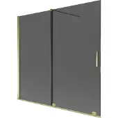 Mexen Velar 2-flügelige Duschwand 170 x 150 cm, Graphit, Gold - 896-170-000-41-50