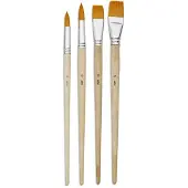 Pebeo 4 Flache + runde Poly-ML-Pinsel