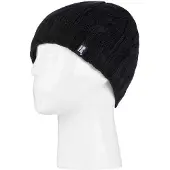 Heat Holder Thermische Fleece-gefütterte Damen-Wintermütze mit Zopfmuster