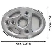 MaxPower Aufblasbarer Getränkehalter 8-Loch-Poolbar PVC schwimmendes Biertablett SPA Strand Wasserspaß