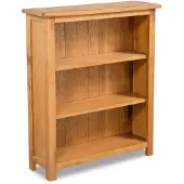 Helloshop26 Regal Designbibliothek 82cm aus massivem Eichenholz
