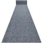 Rugsx Läufer- Türmatte rutschfest 100 cm MAGNUS 2954 Zickzack Draußen, Drinnen grau 100x390 cm