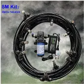 MaxPower (8M schwarzes Kit)A11 Elektrisches Sprühgerät 12V Wasserpumpe 6M -18M Desinfektionsbewässerungssets