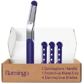 Flamingo Dermaplane Razor Kit Gesichtsbehaarung fr Frauen umfasst 1 Dermaplane -Griff mit Klingenabdeck