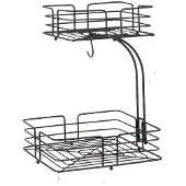MaxPower 2 quadratische Obst- und Gemüseschalenhalter mit Haken.