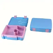 MaxPower Lunchbox mit großem Fassungsvermögen und Unterteilungen, eng, rosa und blau