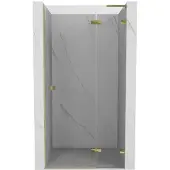 Mexen Lunar L Duschdrehtür rechts 95 cm, transparent, gold - 834L-095-000-50-00-P