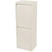 Helloshop26 Wand-Mülltrennung 2 x 14 Liter weiß 03_0010392