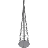 Mendler Deko-Baum MCW-O91, Weihnachtsbaum Schmuckbaum Weihnachtsdeko Christbaum zum Beschmücken, Metall 115cm silberfarben