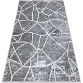 Rugsx Modern MEFE Teppich 2783 Marmor - Strukturell zwei Ebenen aus Vlies dunkelgrau 140x190 cm