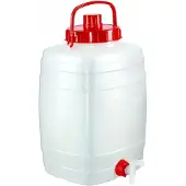 Kadax Wasserkanister "Asele", Trinkwasserkanister, Wassertank mit Hahn und Gummidichtung, Weiß, 15L