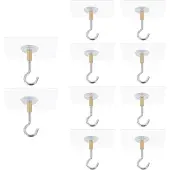 Tlily Selbstklebende Deckenhaken, 10er-Pack Kleiderhaken
