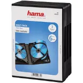 Hama DVD Box 6, Black, Pack - 3 pieces, 6 Disks, Schwarz