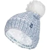 Heat Holder Damen Fleece gefüttert Cuffed Thermal Winter Bommelmütze mit Pom Pom