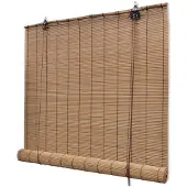 Helloshop26 Laden Rollos aus braunem Bambus 100 x 160 cm Fenster Sichtschutz Rollo 4102146