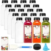 SEM 12oz leere Plastiksaftflaschen mit Verschluss, wiederverwendbare Wasserflaschen