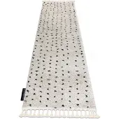 Rugsx Teppich, Läufer BERBER SYLA B752 Punkte sahne - in die Küche, Halle, Korridor 80x200 cm