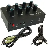 Jojomino -801 Kondensatormikrofon-Expander 8-Kanal 3,5-mm-Mixer Mehrkanal-Eingangs-Hub