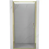 Mexen Exo Duschdrehtür 75 cm, transparent, gold - 817-075-000-50-00