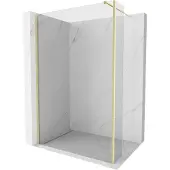 Mexen Kioto Walk-in Duschwand 170x40 cm, Gold, Transparent Glas