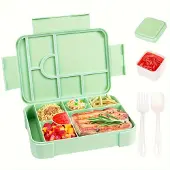 MaxPower 1 Stück 1330ml Bento Lunchbox, wasserdicht Apfelgrün