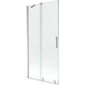 Mexen Velar 2-Flügel-Badewannenwand Regulierbare 95 x 150 cm, transparent, chrom - 896-095-000-01-01
