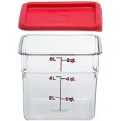 Cambro 6SFSCW135 Camsquare Lebensmittelbehälter, 6-Quart, Polycarbonat, klar, NSF mit Deckel