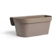 Garden ID Pflanzgefäß 50 x 21 cm + Sternhaken – Taupe – Wasserreservoir – Recycelt und zu 100 % recycelbar