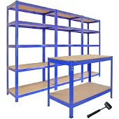 Monster Racking 3 T-Rax Stahlregale Garagenregale 5 Etagen Regale Buchten Werkbank