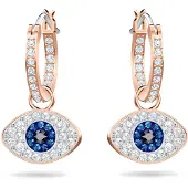Swarovski Unisex Symbolic Evil Eye Creolen, Ros gold-Ton 5425857