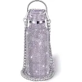 Semoic Diamant Edelstahl Wasserflasche Tragbarer Glitzer