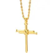 ABOOFAN 3 Teile Mann Kreuzförmiges Hals-Anhänger Hip-Hop Choker Hals-Schmuck