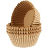 ABOOFAN 100Stk Backpapier Muffinförmchen Beige Für Kuchen Und Cupcakes