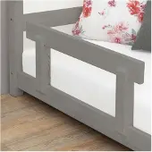 Benlemi Kinderbettgitter TRUSTY - Massivholz - grau