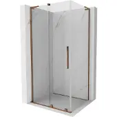 Mexen Velar L Schiebetür-Duschkabine 100 x 75 cm, transparent, Roségold - 871-100-075-03-60